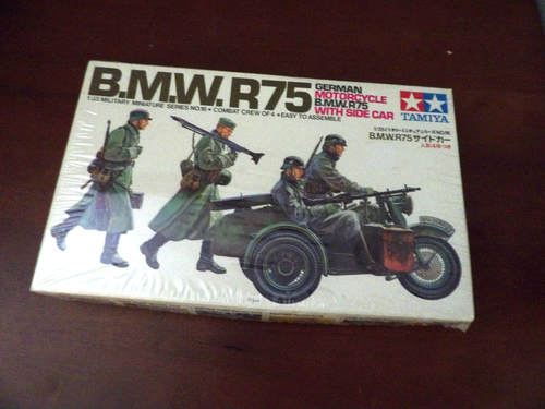 Tamiya 1/35 – BMW R75 Avec Side-car – Maquette Militaire Allemande – Neuf