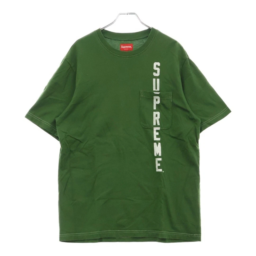 T shirt SUPREME 20SS point contrasté poche logo imprimé col ras du cou manches courtes occasion a