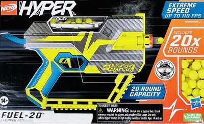 Nerf Hyper Fuel-20 Blaster 20 Round Extreme Speed up t 110 FBS Hopper Fed 