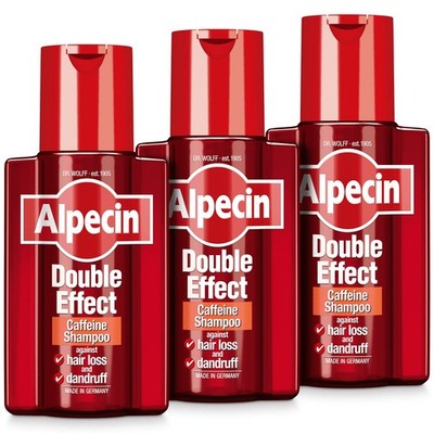 Alpecin Double Effect Shampoo 3x 200ml Anti Schuppen und natürliches Haarwachstum