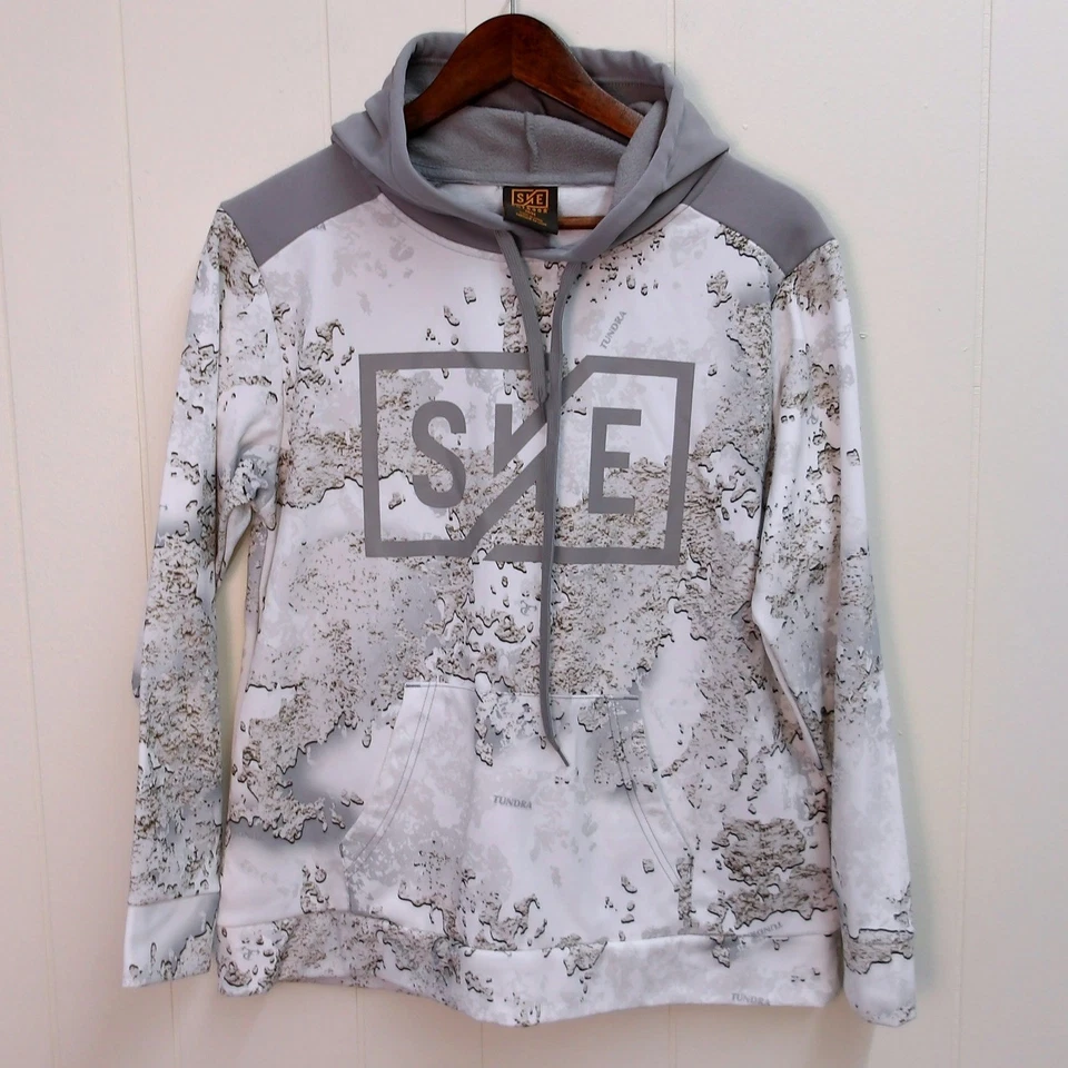SNE Realtree Fishing Hoodie White Gray Camo Outdoor Hunting Pullover M /#8058 - Image 2 of 4