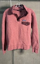 Patagonia Women's Organic Cotton Quilted Snap-T Pullover Pink Sz M