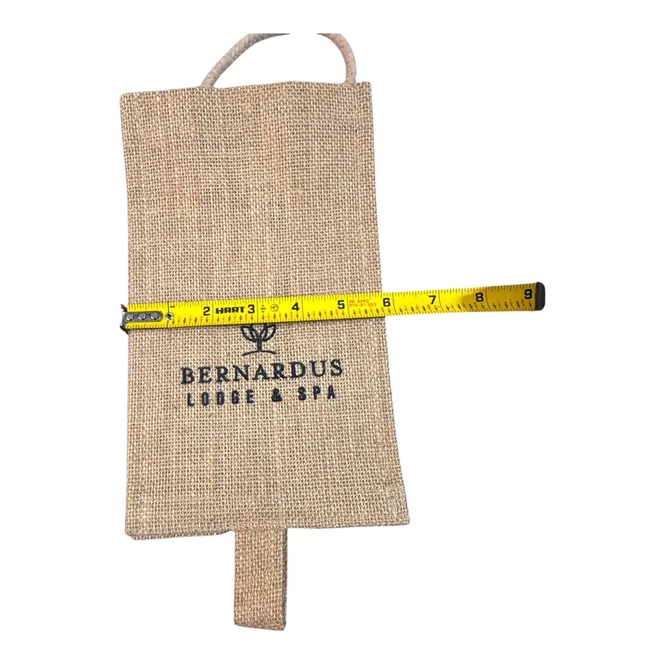 Bernardus Lodge & Spa Suporte para Garrafa de Vinho de Juta Bolsa de Presente Festa de Degustação Marrom - Imagem 4 de 4