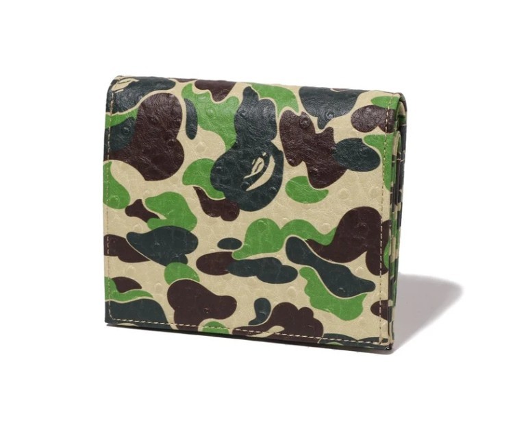 A BATHING APE Men's ABC CAMO MINI WALLET 1L80-190-014 GREEN,PINK