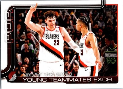 2025-26 Topps #289 Rip City Duo Shines: Young Teammates Excel