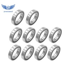 10Pcs 6010-2RS Bearings 50×80×16mm Double Rubber Seals Deep Groove Ball Bearing