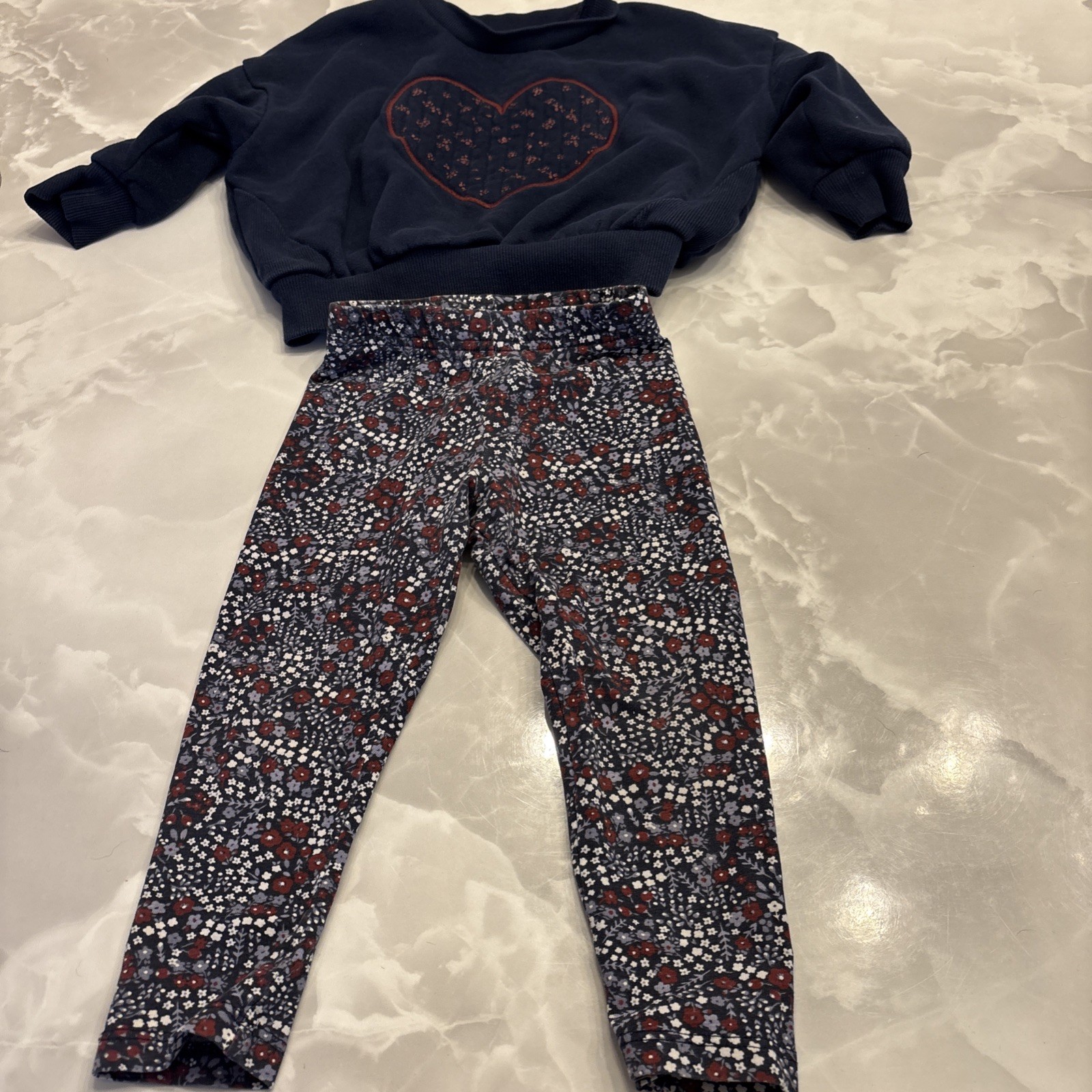 George Asda Girls Two Peace Set Jumper & Leggings Age 1-1 Half Price