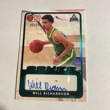 2021-22 Leaf Pro Set Power Base Green Spectrum Foil /50 Will Richardson Auto
