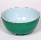 Vintage Pyrex Green Primary Glass 2.5Qt Mixing Bowl 8.5” TM Reg 1940s Unnumbered