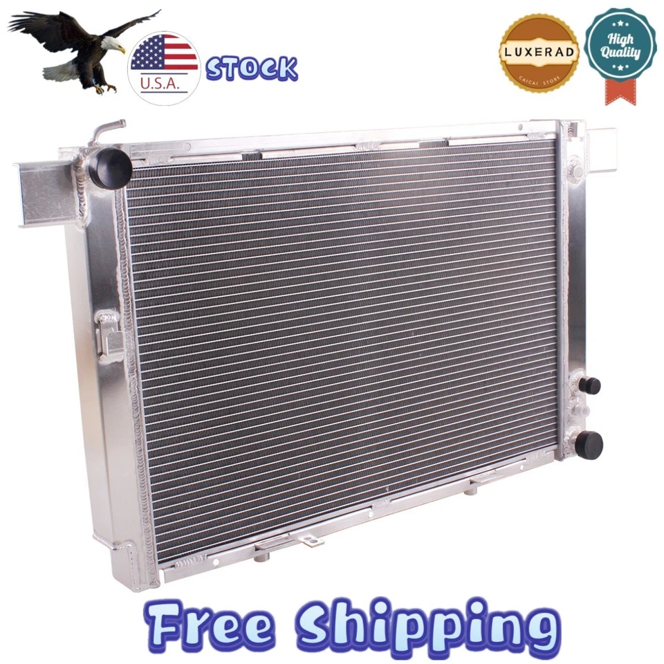 Fits 1990-2002 MERCEDES BENZ SL500 R129 500 SL 5.0L V8 AT 3Row Aluminum Radiator - Image 3 of 4