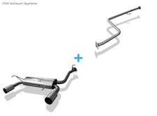  Edelstahl Duplex Racing-Anlage Honda Prelude 4 BB1/2/3 Bj.92-96 je 90mm rund