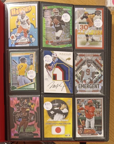 Binder Full Auto SSP Konnor Ohtani Judge LeBron LOT Gold Prizm Topps RC (60) PSA