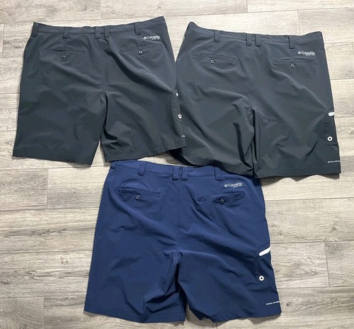 Mens Columbia PFG Shorts Size 42 Lot of 3 Pairs Performance Shorts Black & Blue - Picture 6 of 10