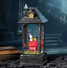 Peanuts Snoopy  Woodstock Halloween Lighted Musical Lantern Decoration