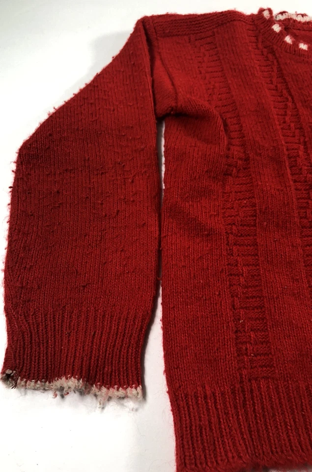 Conjunto de ropa suéter rojo vintage de los años 50 para niño Foto 4 de 4