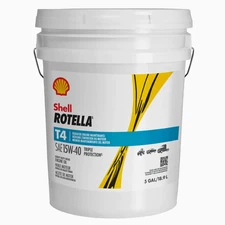 Shell Rotella T4 Triple Protection 15W-40 Diesel Engine Oil, 5 Gallon
