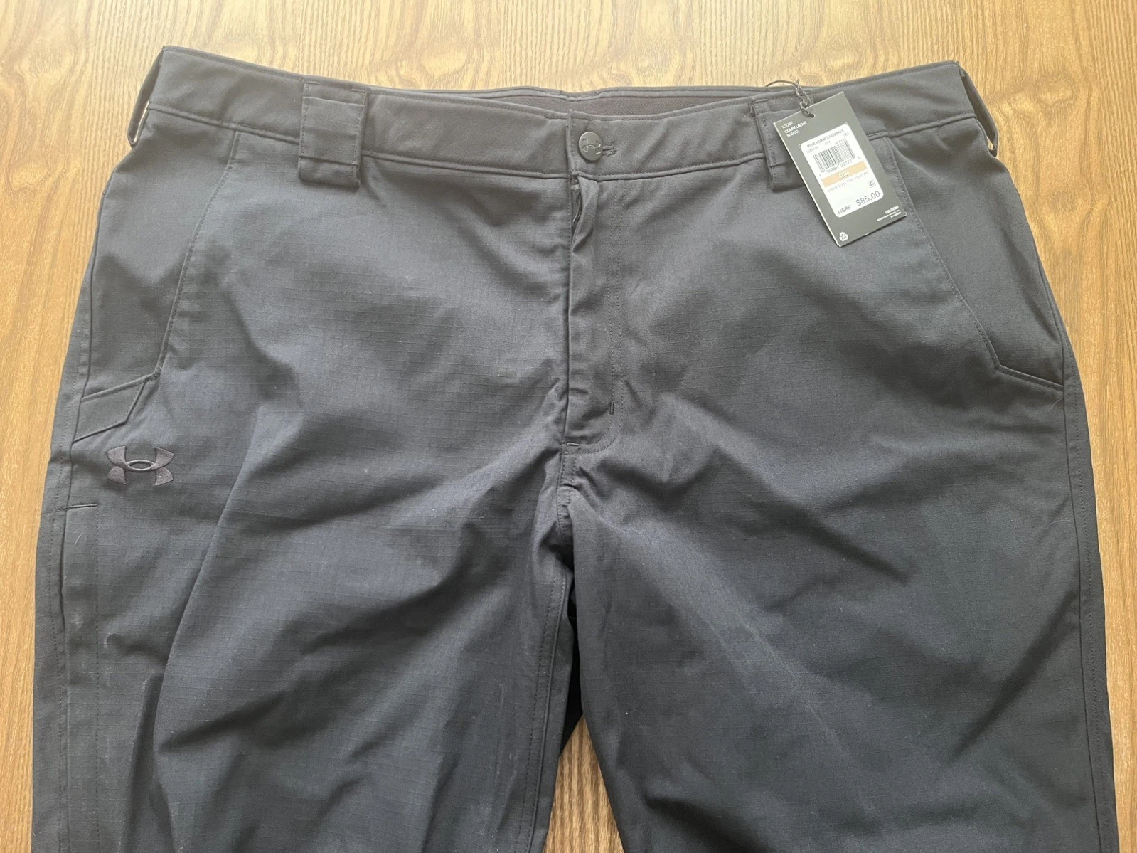 NEW Under Armour Pants Mens 42x34 Black Enduro Elite Flat Front Ripstop