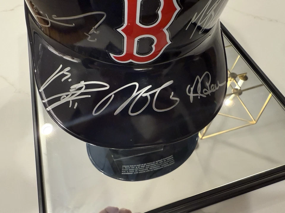 Boston Red Sox Auto Batting Helmet - Mookie, Devers, Dustin, Bogaerts, and AB - Image 2 of 4