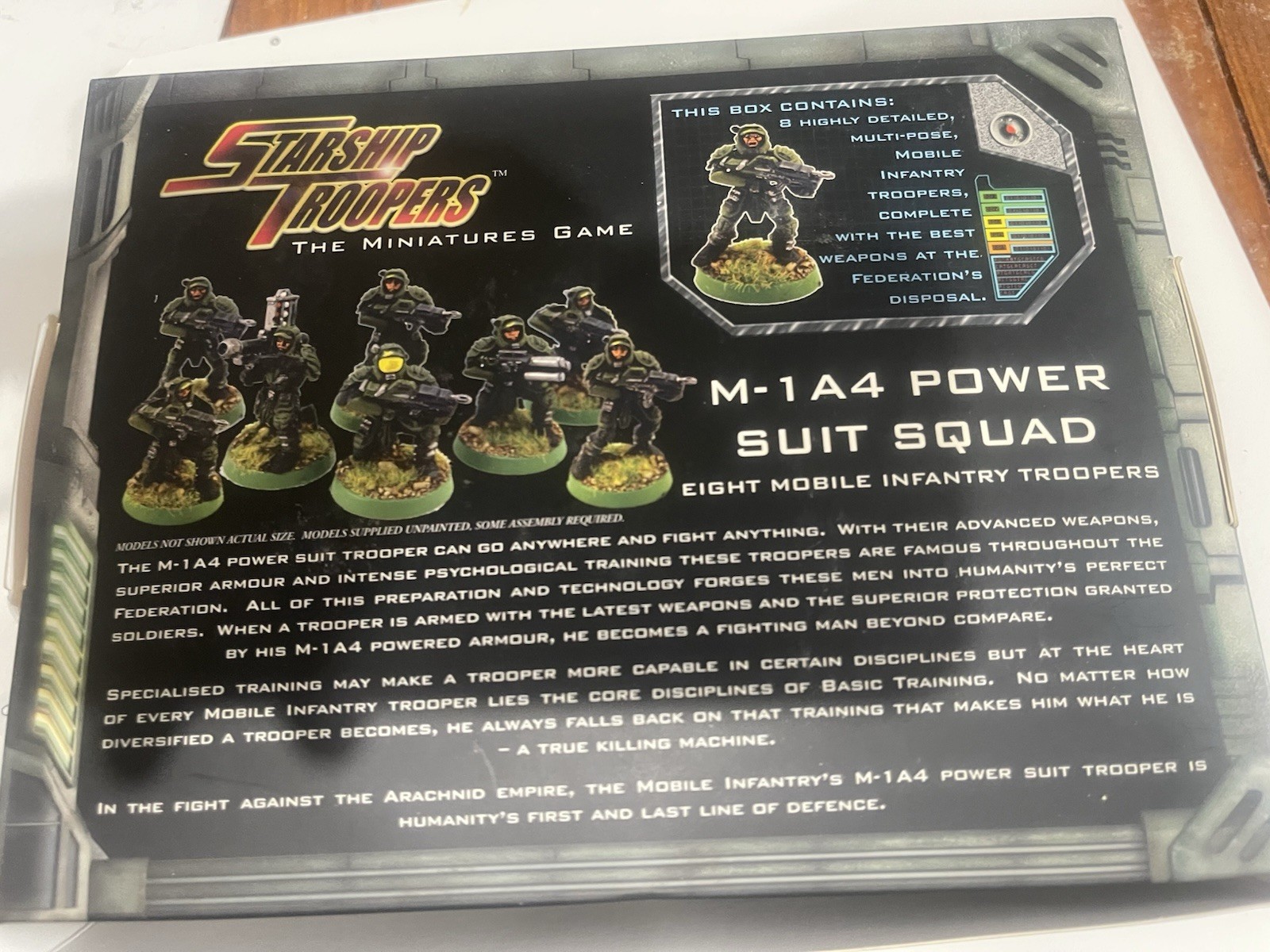 Starship Troopers M-1A4 Power Suit Squad Mongoose Publishing OOPx24 Troopers