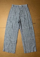 Everlane Women's Size 4 Blue White Striped Wide Leg Linen Casual Capsule Pants