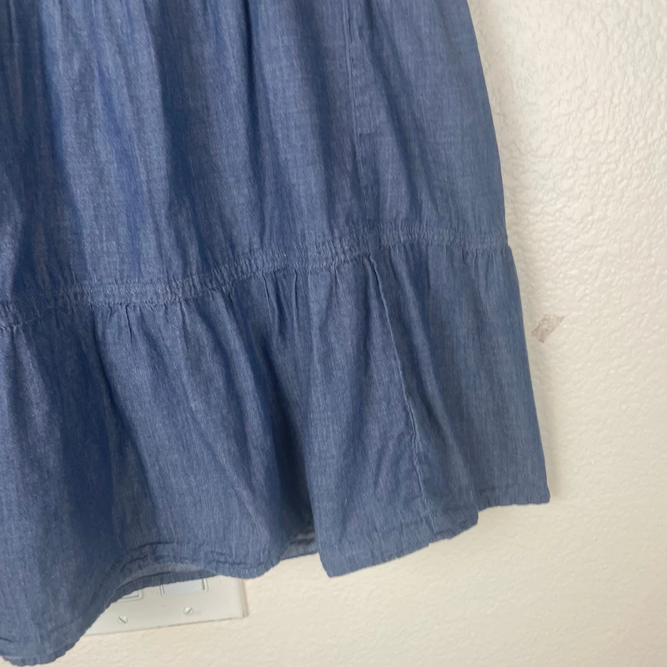 Old Navy Womens Skirt Sz S Denim Western Cottage Cowgirl Coquette Rodeo Boho - Image 4 of 4