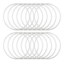 16Pcs Dream Catcher Rings, 4.7" Metal Hoops for Hanging Crafts DIY, Silver 4.5"
