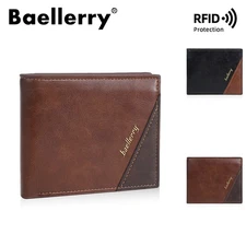 RFID Leather Wallet Credit Card Bag Folding Purse Pocket Wallet with Window Slot