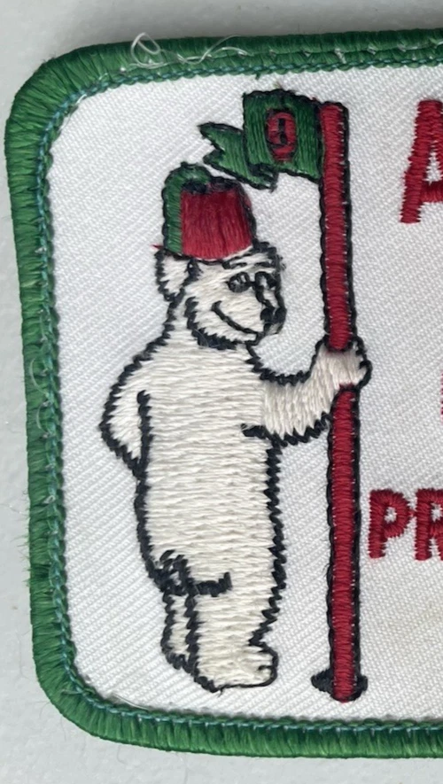 Parche bordado de colección 1984 Arctic Ocean Golf & Country Club Prudhoe Bay Alaska Foto 2 de 4