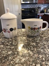 Brand NEW Rae Dunn Bloom Cream Sugar Set
