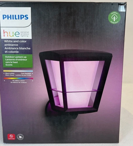 Philips Hue White and Color Ambiance Econic Outdoor Wall Light - Black