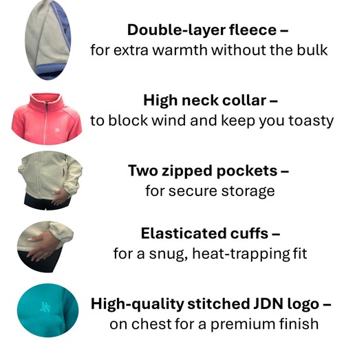 Ladies Womens Fleece Jacket Coat Full Zip Soft Warm High Quality Pockets NEW - Picture 2 of 23