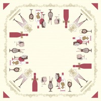 Tischdecke Celebration In Champagner-Bordeaux Aus Linclass® Airlaid 80 X 80 Cm,