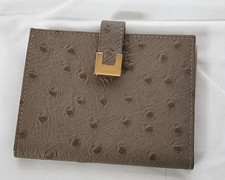 New Bond Street Ltd. Original Ostrich ID Credit Card Photo Case Wallet FREE S&H