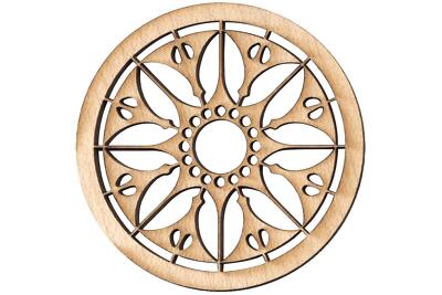 Folkcraft  Rosette, Flowering Sun, Maple, 2 3/16'' Diameter