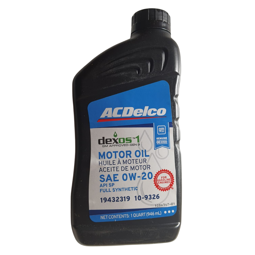 ACDelco 109326 0W-20 dexos1 Gen 3 Full Synthetic Motor Oil 8 Quart
