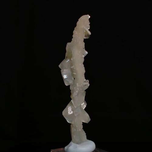 Apophyllite crystals on columnar druzy Quartz stalactite natural formation 484ct - Foto 7 di 8
