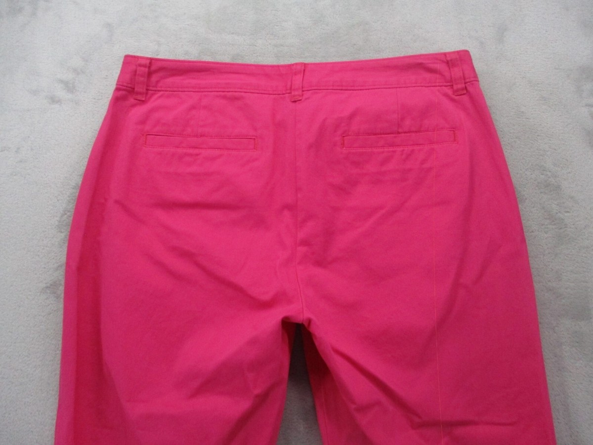 Lord & Taylor Khaki Pants Women's 8 Pink Stretch Cotton | eBay