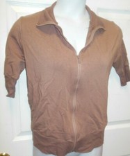 MOTIONWEAR Short Sleeve soft jacket w/Zipper Large Adult ribbed cuff and hem