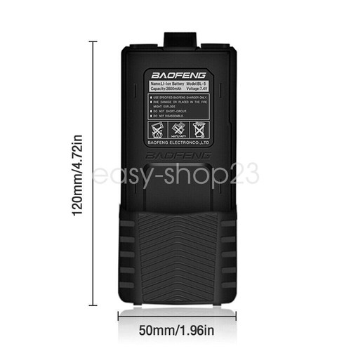 3800mah For BaoFeng BF-UV5R Walkie Talkie Extended Battery Large Capacity lot - Zdjęcie 3 z 16