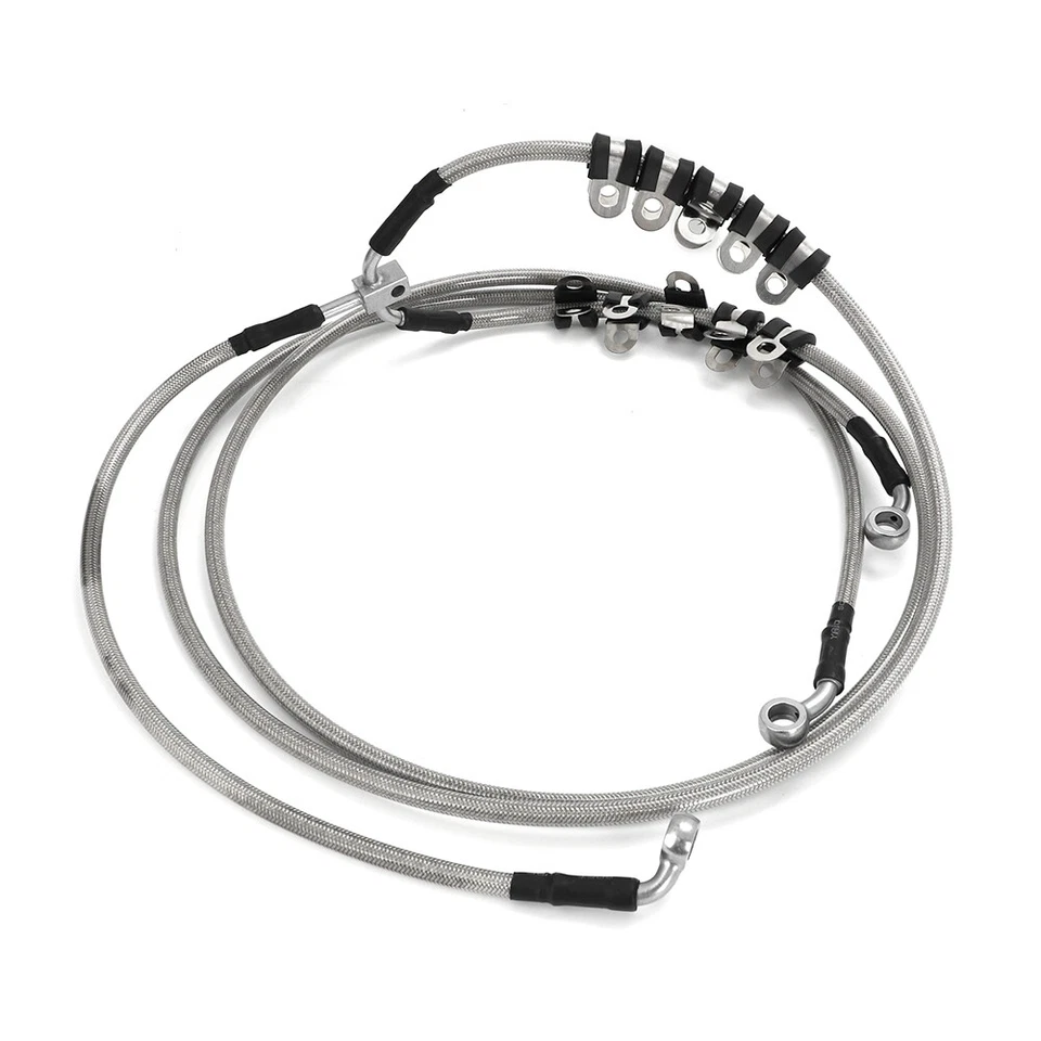 64" Front Braided Brake Hose Assembly For Can-Am Maverick X3 Replace 705601495 - Image 3 of 4