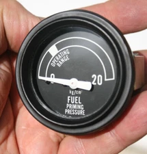 Kanto Seiki Japan Vintage 20 kg/cm 2 1/16" Fuel Priming Pressure Gauge 