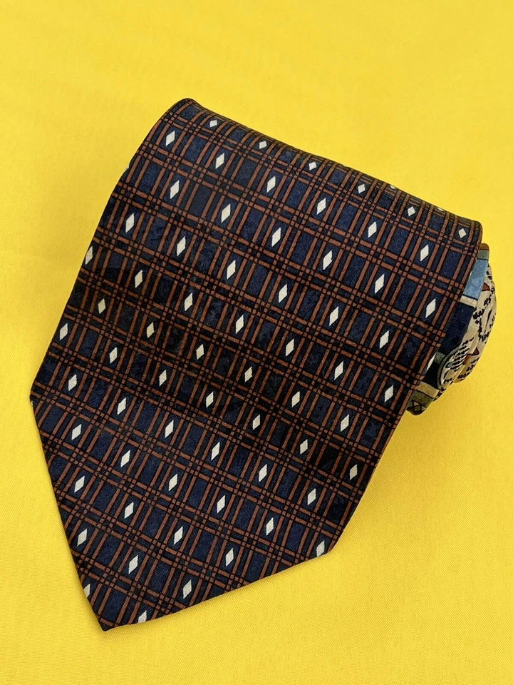 Auténtica corbata de seda multicolor diseño visual abstracto LUCIANO SOPRANI Foto 2 de 4