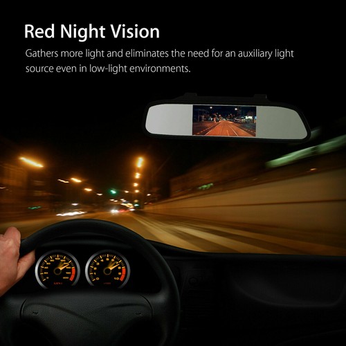 5'' LCD Screen Car Rear View Mirror Monitor Clip For Reversing Camera/DVD Backup - Picture 19 of 24
