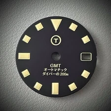 TLDC0641GMT Black C3 Light Cream / Seiko Mod PLGS GMT Dial NH34 4R34 SSK 28.5