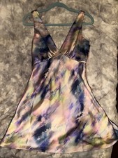 BHLDN Anthropologie Dress Sz S Mini Satin Cocktail Wedding Guest Claire Colored