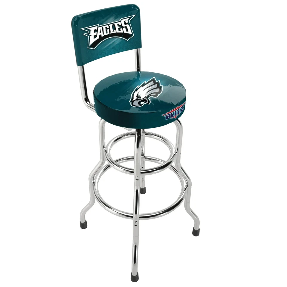 Philadelphia Eagles NFL Blitz High Back Adjustable Swivel Stool, Arcade1Up - Image 2 of 2