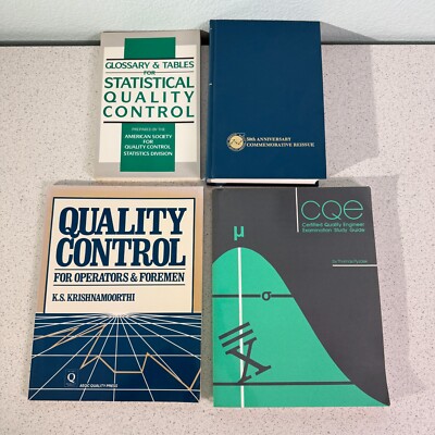 Lot of 4 American Society For Quality Control ASQC Books Study Guide Glossary