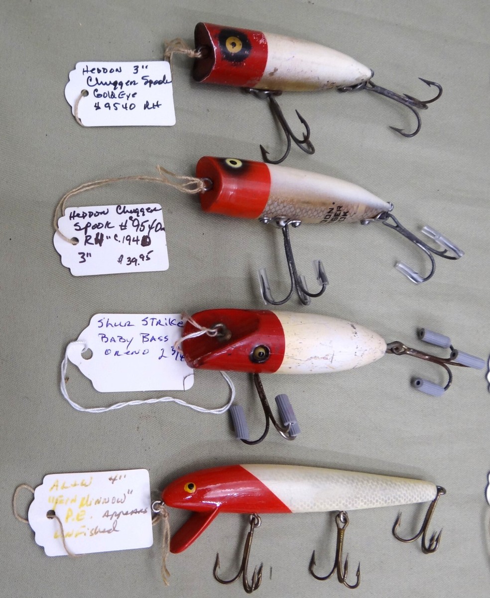 14 Vintage Fishing Lures, 1930's-60's, Heddon, Pflueger 14 Vintage Fishing Lures, 1930's-60's, Heddon, Pflueger