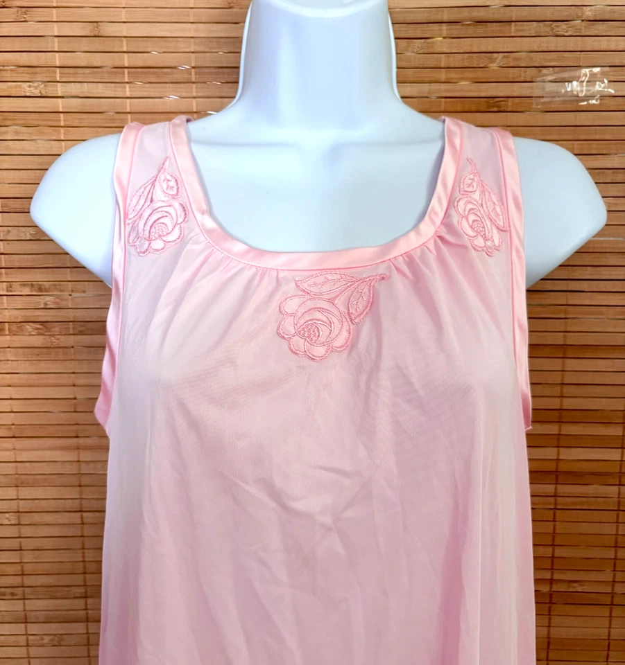 Camisón largo sin mangas floral rosa Gossard Artemisa talla pequeña/pequeño Foto 3 de 4