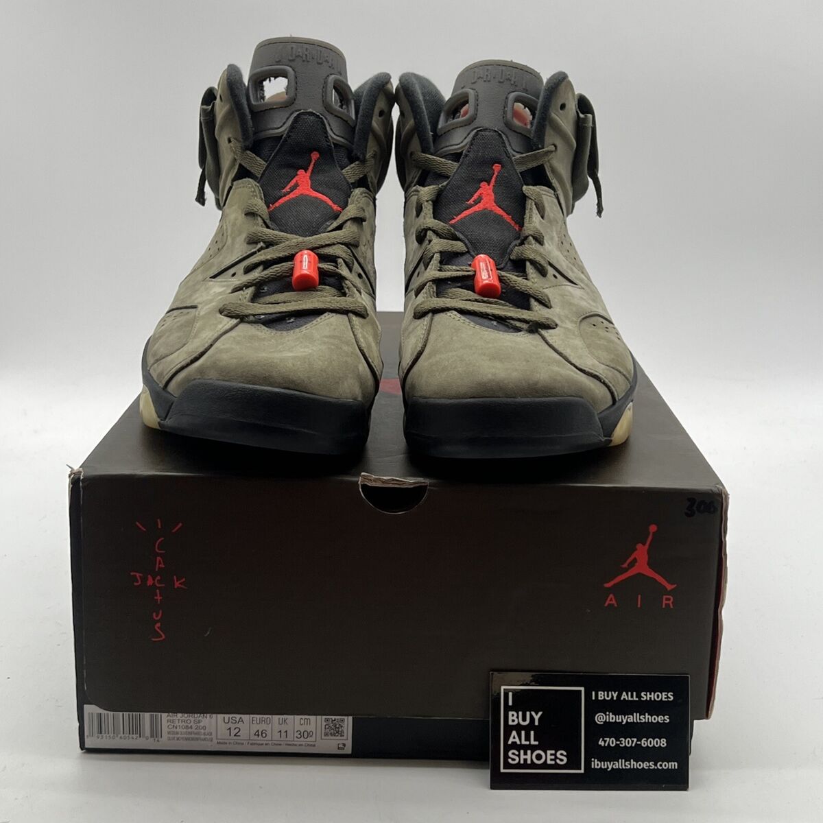 Size 12 - Air Jordan 6 Retro x Travis Scott Mid Olive Size 12 - Air Jordan 6 Retro x Travis Scott Mid Olive